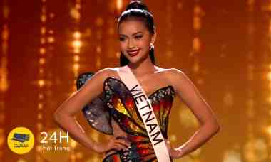 Váy cánh bướm giúp Ngọc Châu tỏa sáng ở bán kết Miss Universe