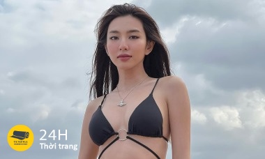 Loạt bikini ‘tí hon’ tôn ngực nảy nở của Thùy Tiên