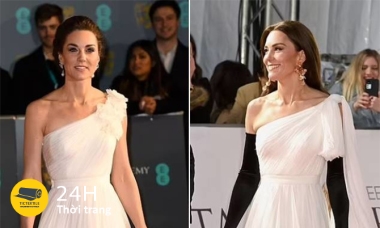Cách Kate biến tấu trang phục cũ thành mới trên thảm đỏ BAFTA